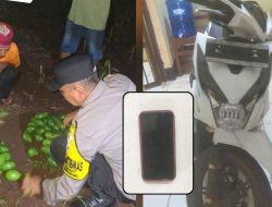 Kepergok curi alpukat ,maling di Lampung Timur tinggalkan motor bead dan handphone