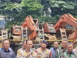 Tambang emas ilegal di way kanan Lampung di grebek , 14 orang jadi tersangka