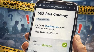 Publik Bertanya Website Kominfo Jember Tumbang 3 Hari, Diduga IT Tak Mampu Menjaga Sistem 